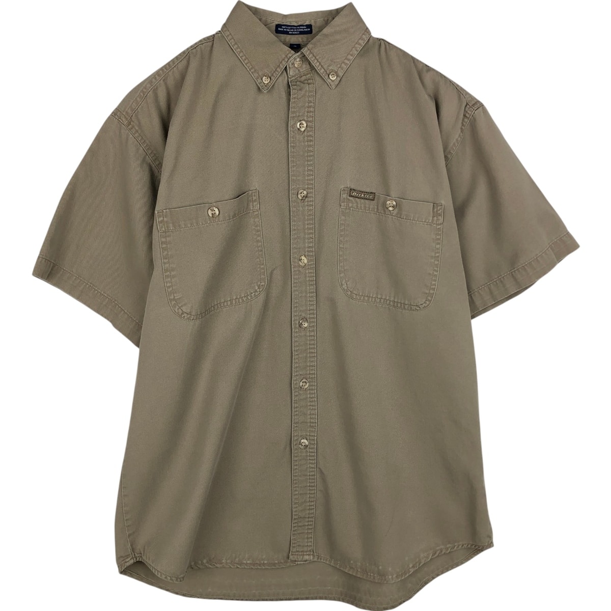 古着 ディッキーズ Dickies ボタンダウン 半袖 ワークシャツ メンズM相当/eaa632737