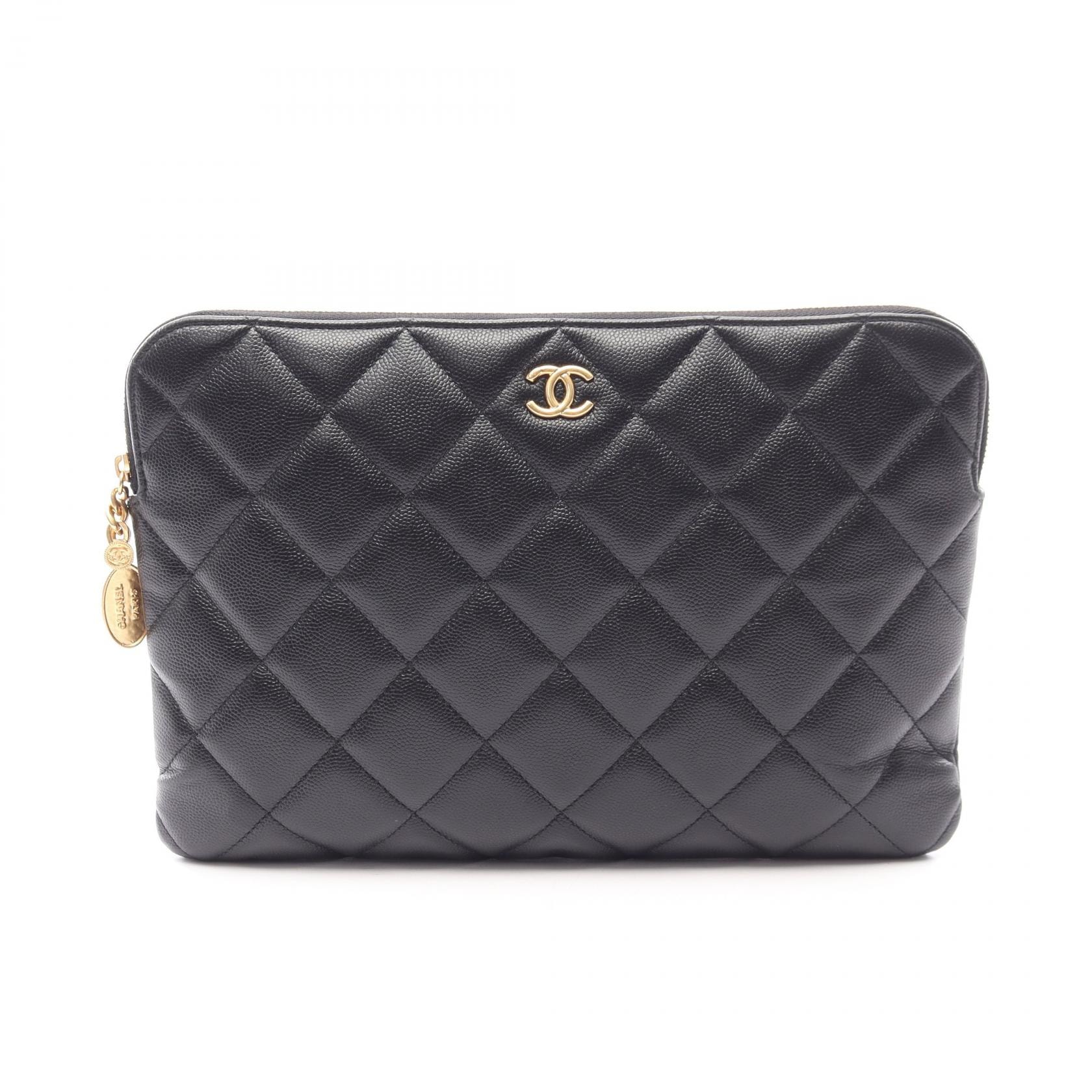 シャネル CHANEL マトラッセ セカンドバッグ クラッチバッグ バッグ キャビアスキン(グレインドカーフ) レディース ブラック系 【中古】