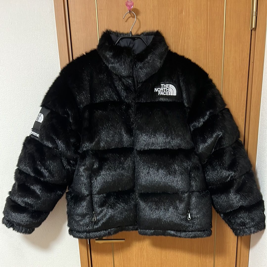 Supreme x The North Face Faux Fur Nuptse Jacket "Black"