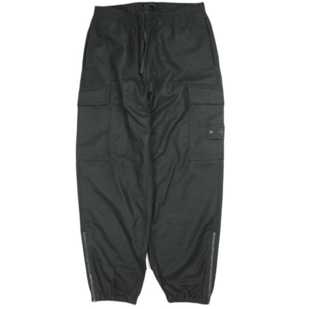 STONE ISLAND ストーンアイランド 25AW 3100021 Ghost Pieces WOOL NYLON FLANNEL CARGO PANTS ゴースト カーゴパンツ K2S15310021 S0F24 W32 BLACK 定価100,100円