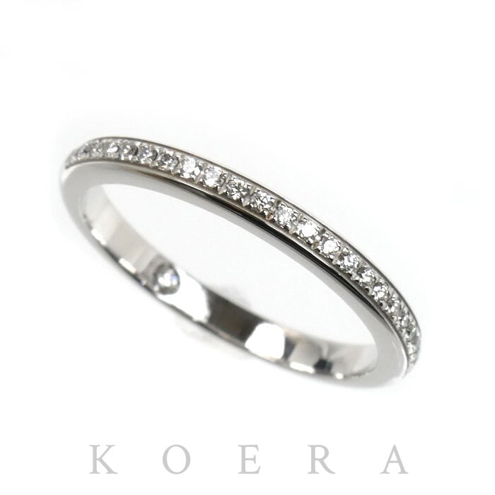 BVLGARI ブルガリ K18WG ホワイトゴールド ローマアモール リング・指輪 361033 ダイヤモンド 8号 48 2.0g ハーフエタニティ レディース【中古】【美品】