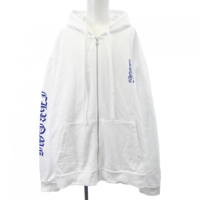 Chrome Hearts Scroll Zip Sweat Hoodie "White"