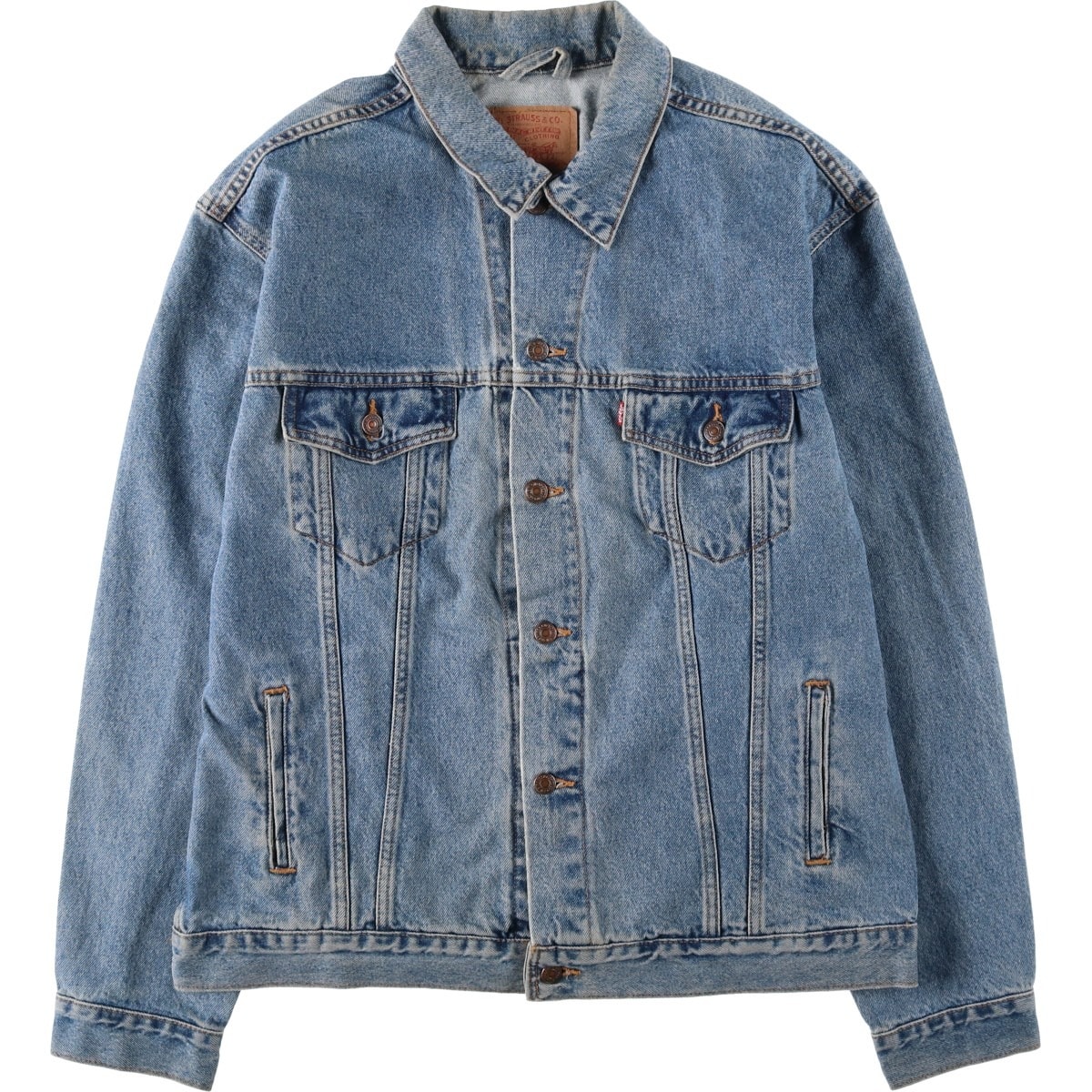 古着 リーバイス Levi's 70507-0389 星条旗柄 バックプリント デニムジャケット Gジャン メンズXL相当/eaa630191