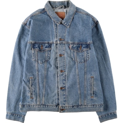 古着 リーバイス Levi's 70507-0389 星条旗柄 バックプリント デニムジャケット Gジャン メンズXL相当/eaa630191