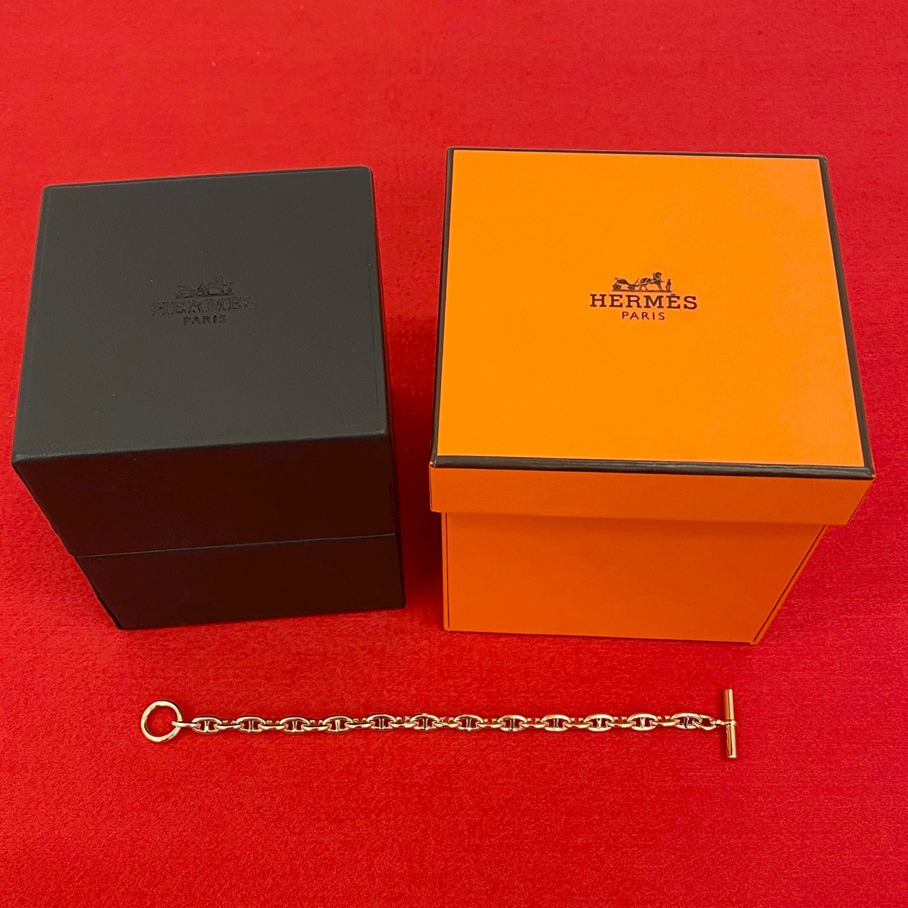 HERMES エルメス シェーヌダンクル PPM 24コマ K18ピンクゴールド ブレスレット ゴールド
 04395