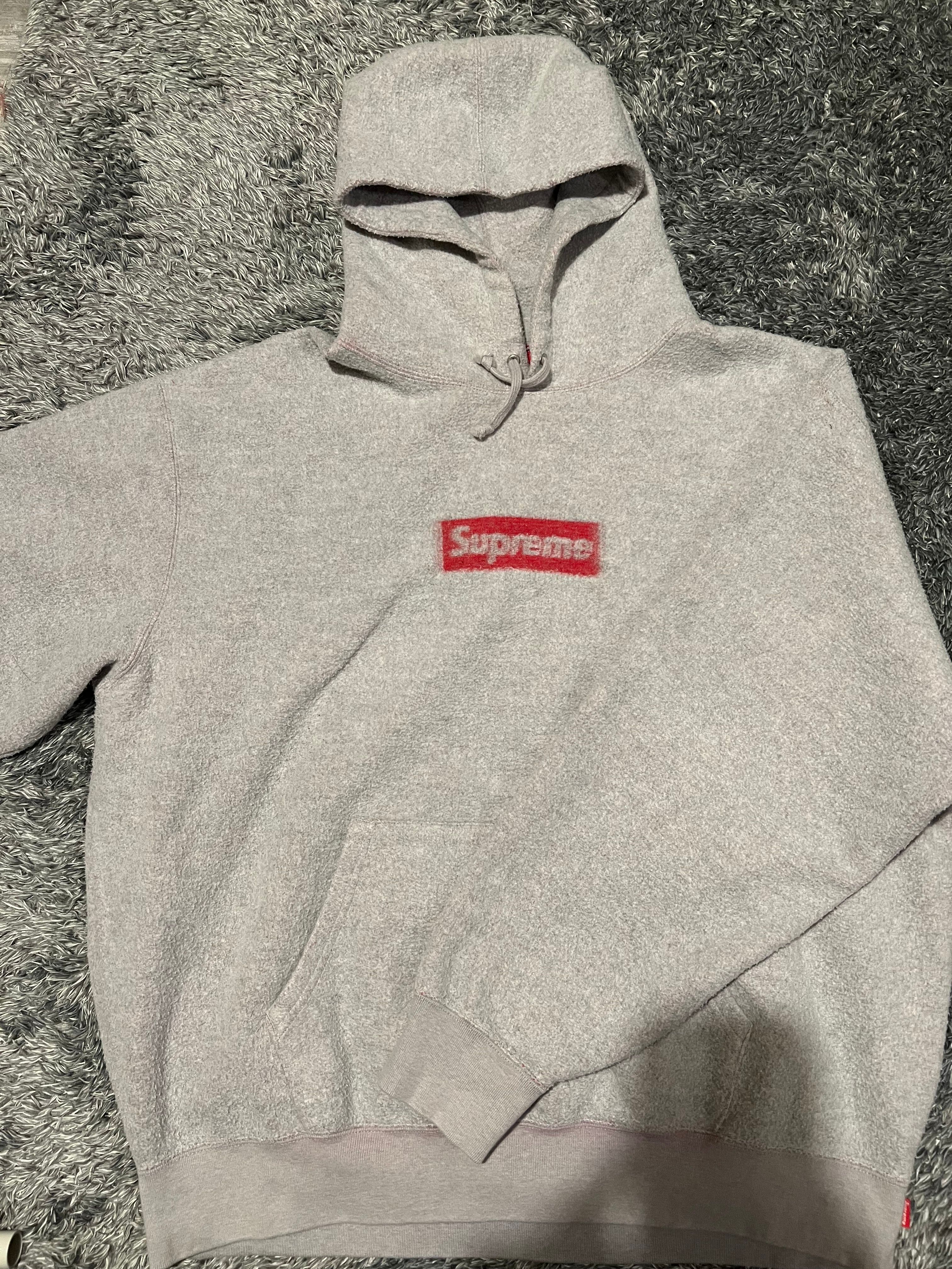 Supreme Inside Out Box Logo Hooded Sweatshirt "Heather Grey"