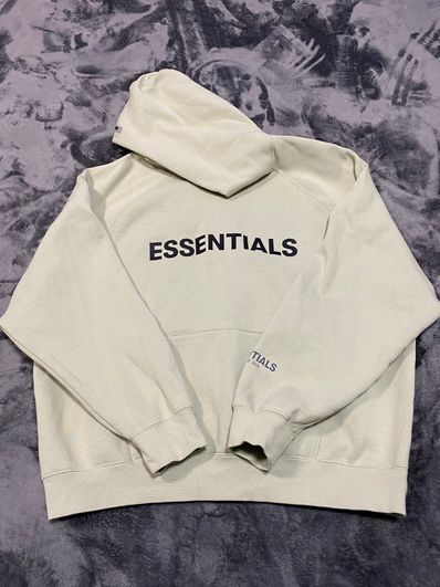 FEAR OF GOD ESSENTIALS 3D Silicon Applique Pullover Hoodie "Alfalfa Sage"