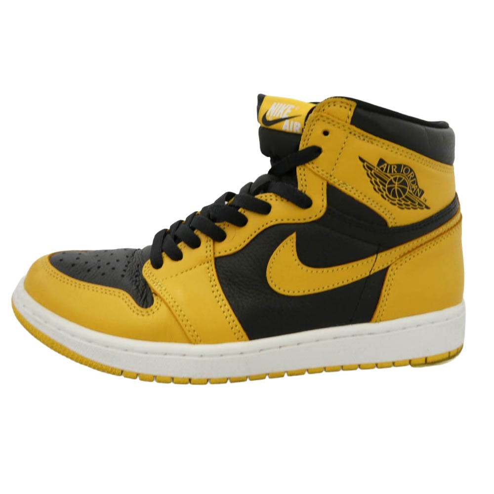NIKE ナイキ 555088-701 Air Jordan 1 High OG AJ1 エアジョーダン ハイカット スニーカー イエロー系 ブラック系 27.0cm【中古】