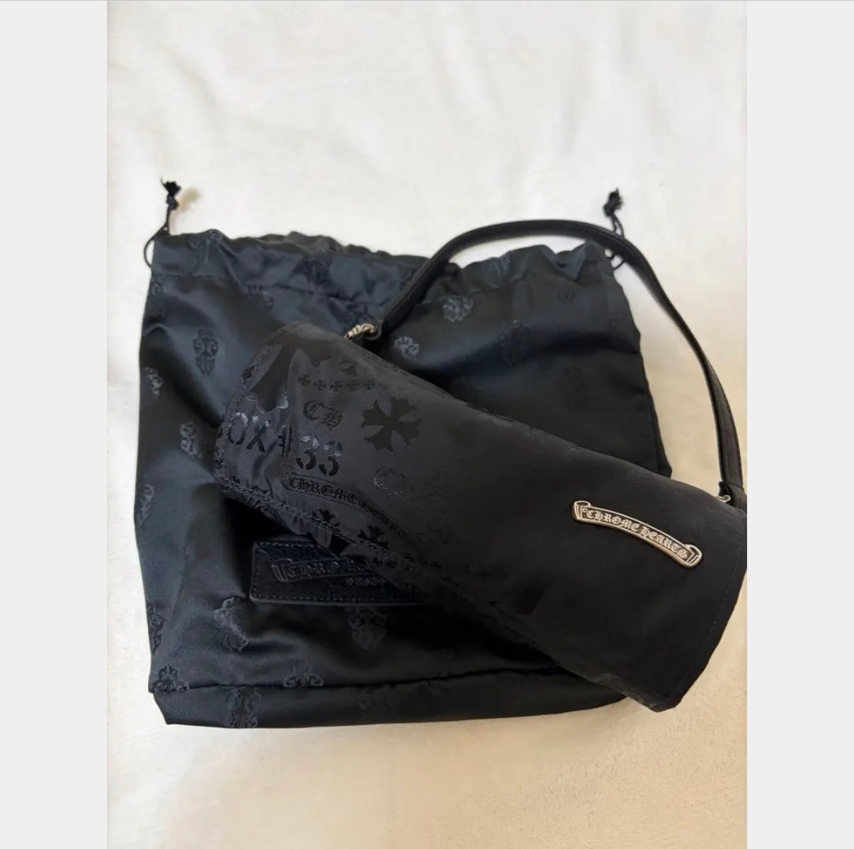 Chrome Hearts Multilogo Nylon Dagger Handbag "Black"