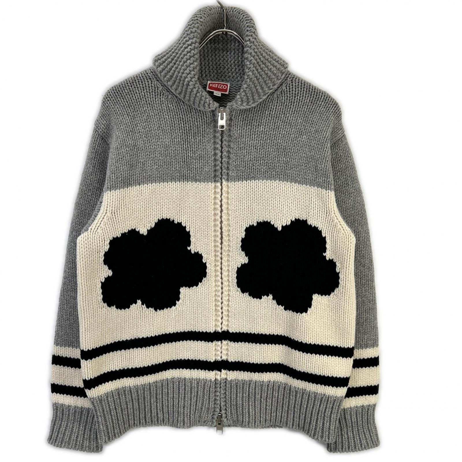 ケンゾー FC62CA3233BD ボケフラワーカウチンニット XS