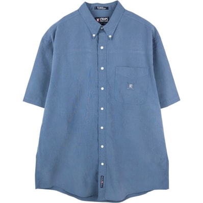 古着 ラルフローレン Ralph Lauren CHAPS チャップス 半袖 レーヨン×ポリシャツ メンズXL相当/eaa670538