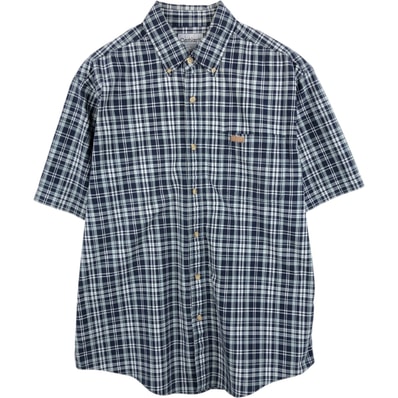 古着 カーハート Carhartt チェック柄 ボタンダウン 半袖 ワークシャツ メンズL相当/eaa655232