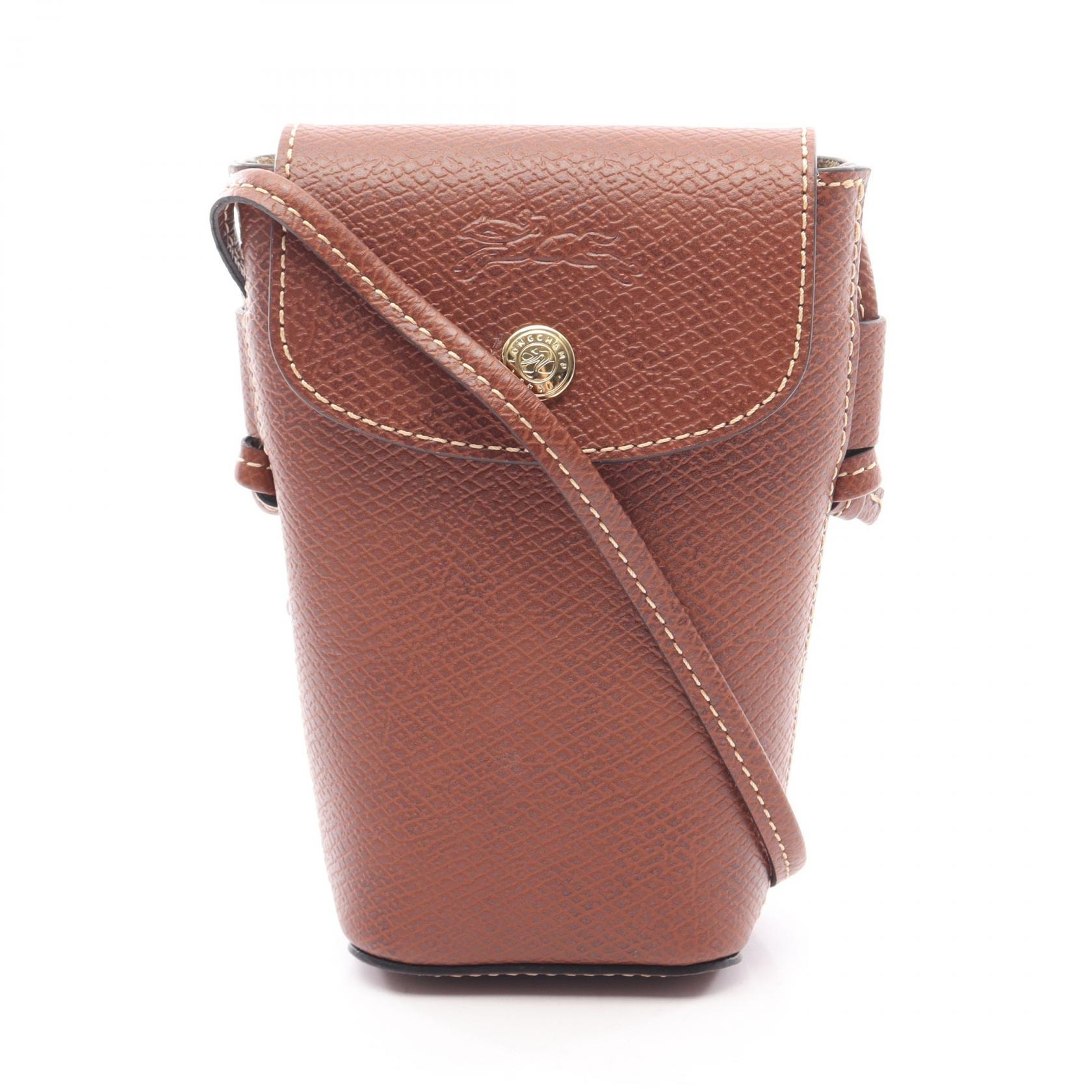 ロンシャン Longchamp EPURE エピュレ スマホケース アイフォンケース ショルダーバッグ バッグ レザー レディース ブラウン系 34193HYZ035 【新品】