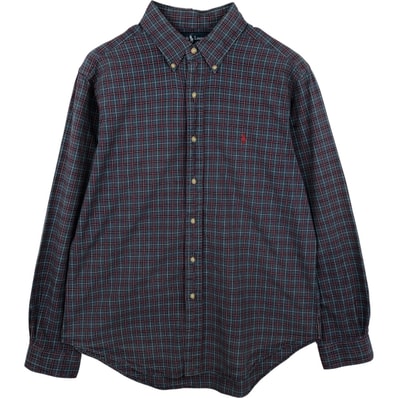 古着 ラルフローレン Ralph Lauren CLASSIC FIT クラシックフィット 長袖 ボタンダウンチェックシャツ メンズL相当/eaa613289