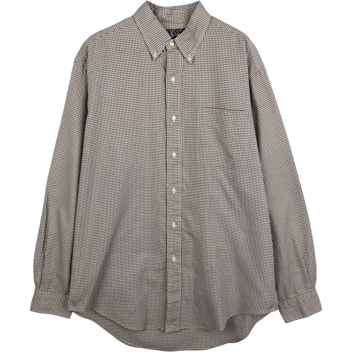 古着 ラルフローレン Ralph Lauren BERTRAND ギンガムチェック 長袖 ボタンダウンチェックシャツ メンズM相当/eaa649914