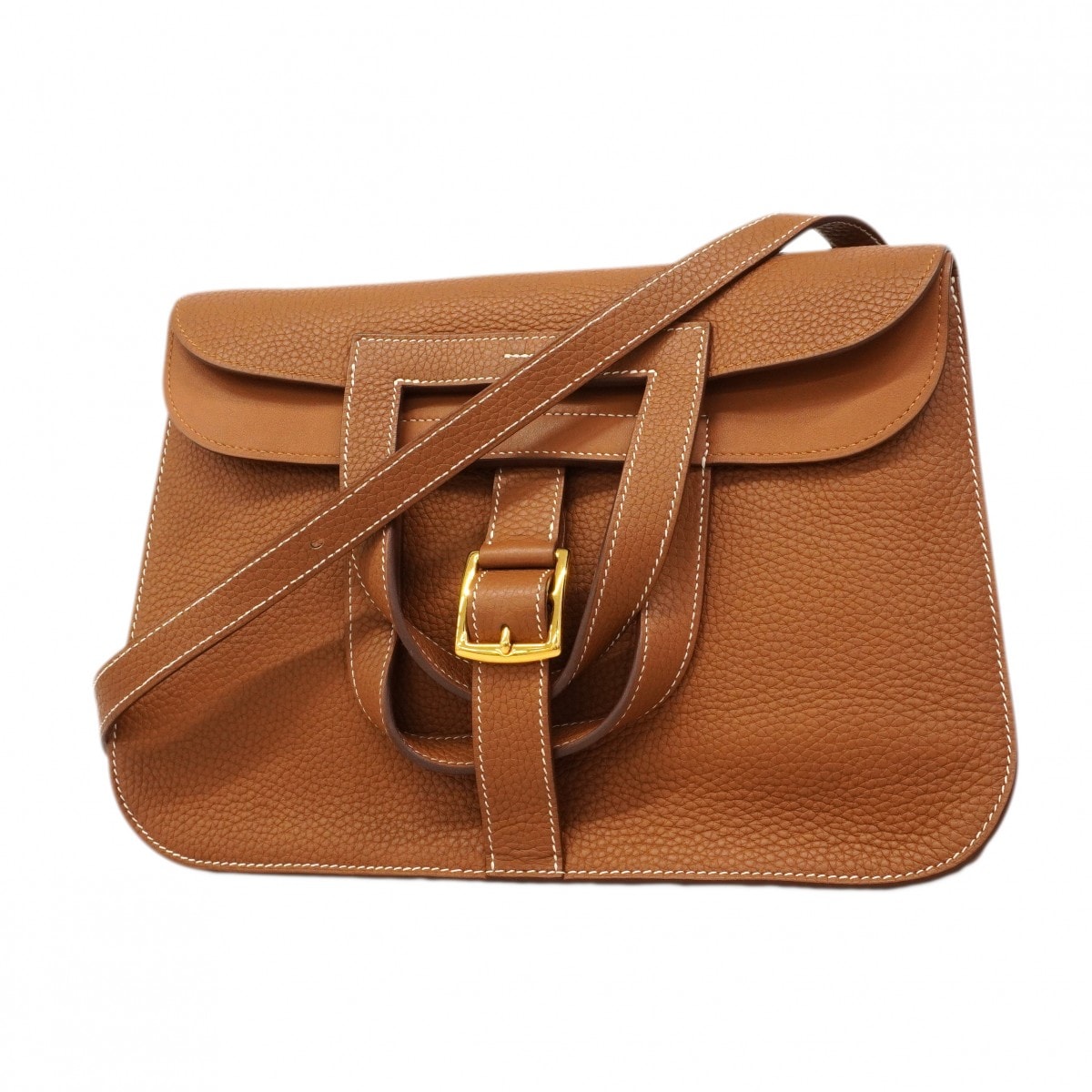 【6ea0402】エルメス ハンドバッグ アルザン31 トリヨンクレマンス ゴールド ゴールド金具 Y刻印 2wayバッグ【中古】レディース
