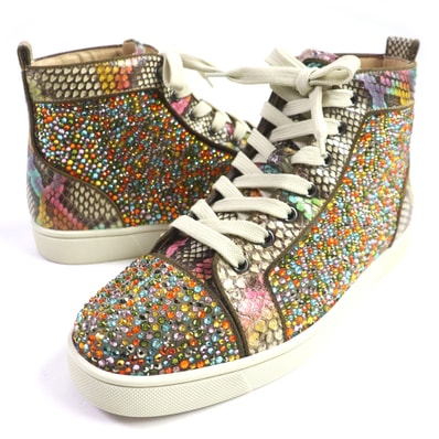 美品 クリスチャンルブタン ハイカットスニーカー LOUIS FLAT 40
