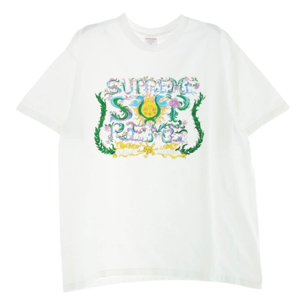Supreme シュプリーム Tシャツ 21SS Crest Tee プリント 半袖 Tシャツ ホワイト系 M【中古】