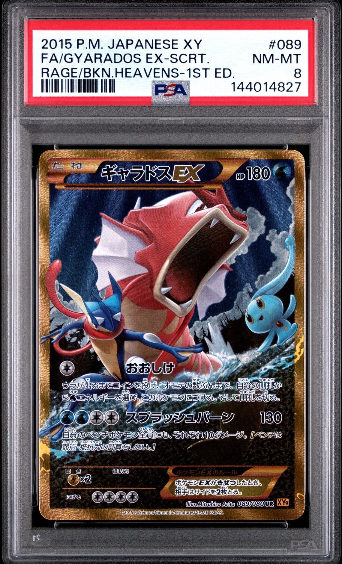 PSA9】ギャラドスEX UR :1ED [XY9 089/080](拡張パック「破天の怒り