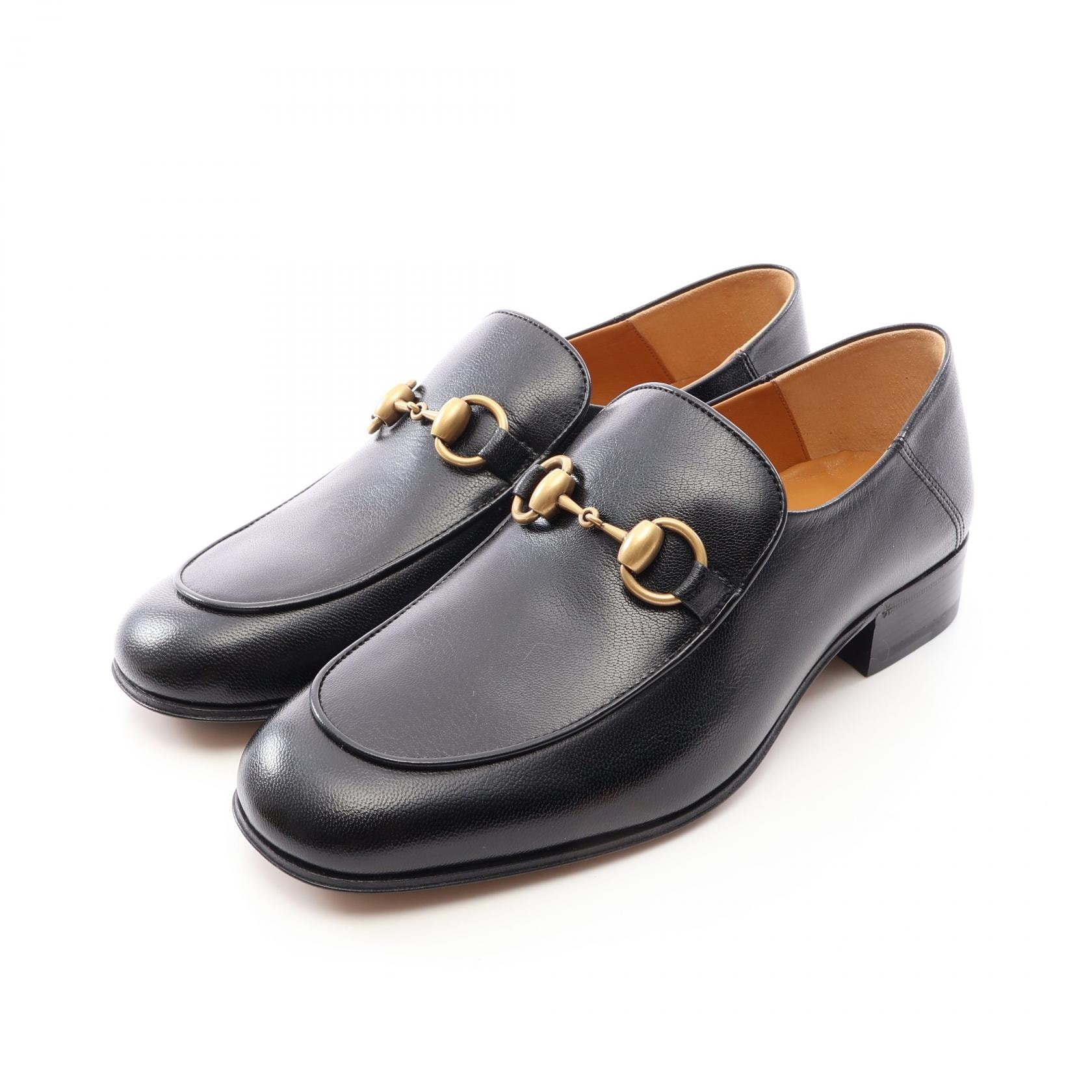 グッチ GUCCI ホースビット ローファー ドレスシューズ 靴 レザー レディース ブラック系 571050 【中古】