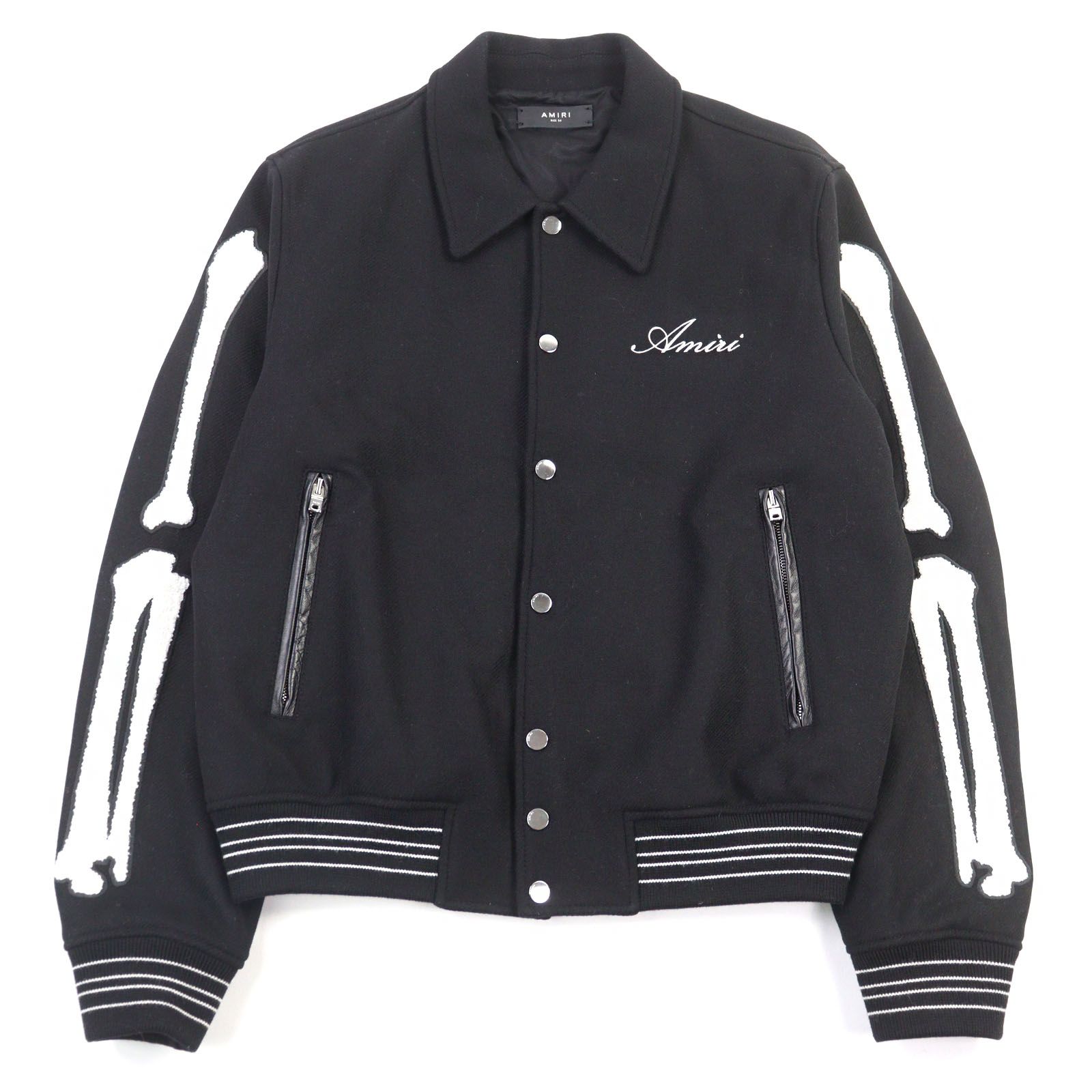目立った傷や汚れなし】アミリ ジャケット BONES VARSITY JACKET