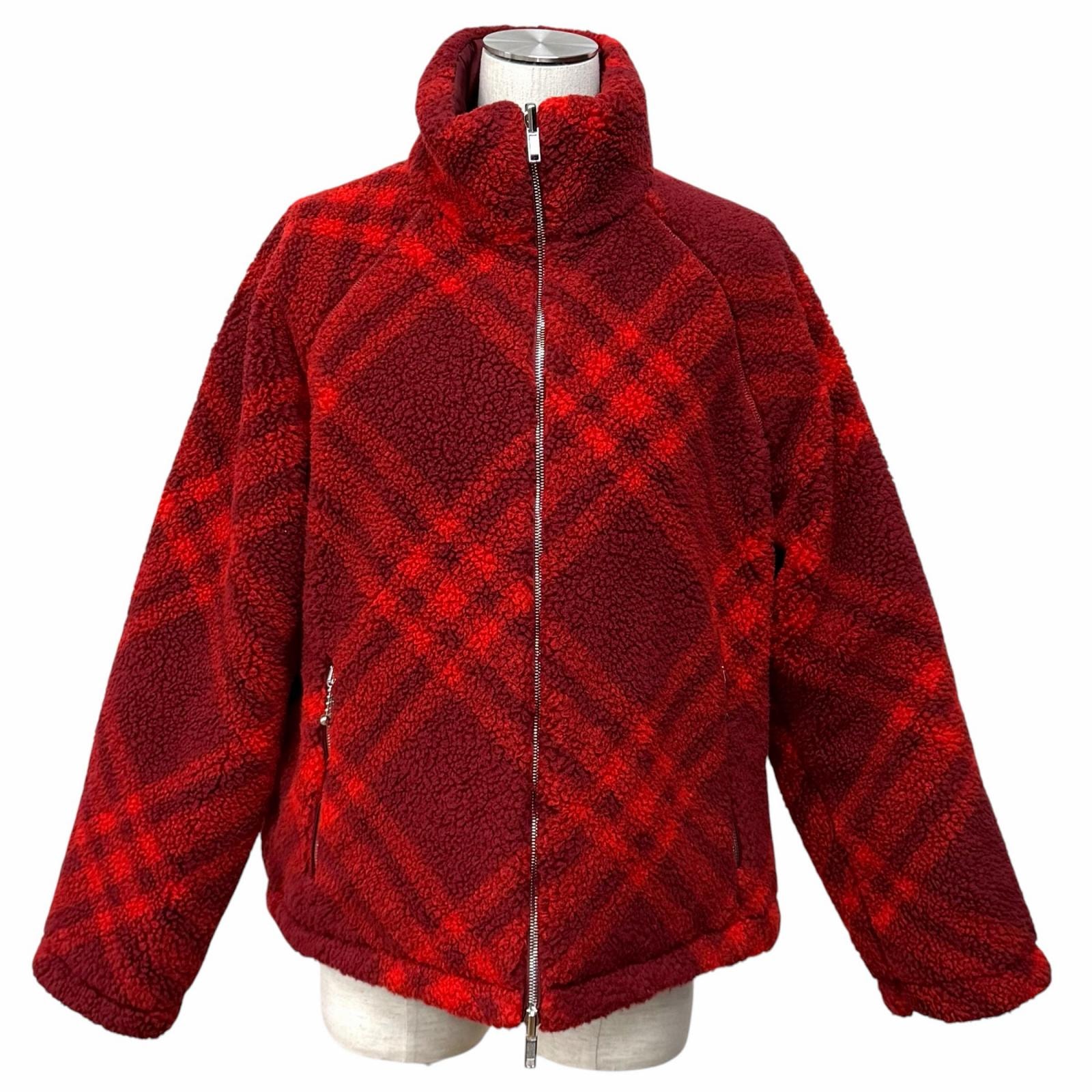 極美品 バーバリー ジャケット レッド レディース 34 8077407