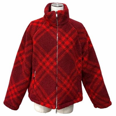 極美品 バーバリー ジャケット レッド レディース 34 8077407