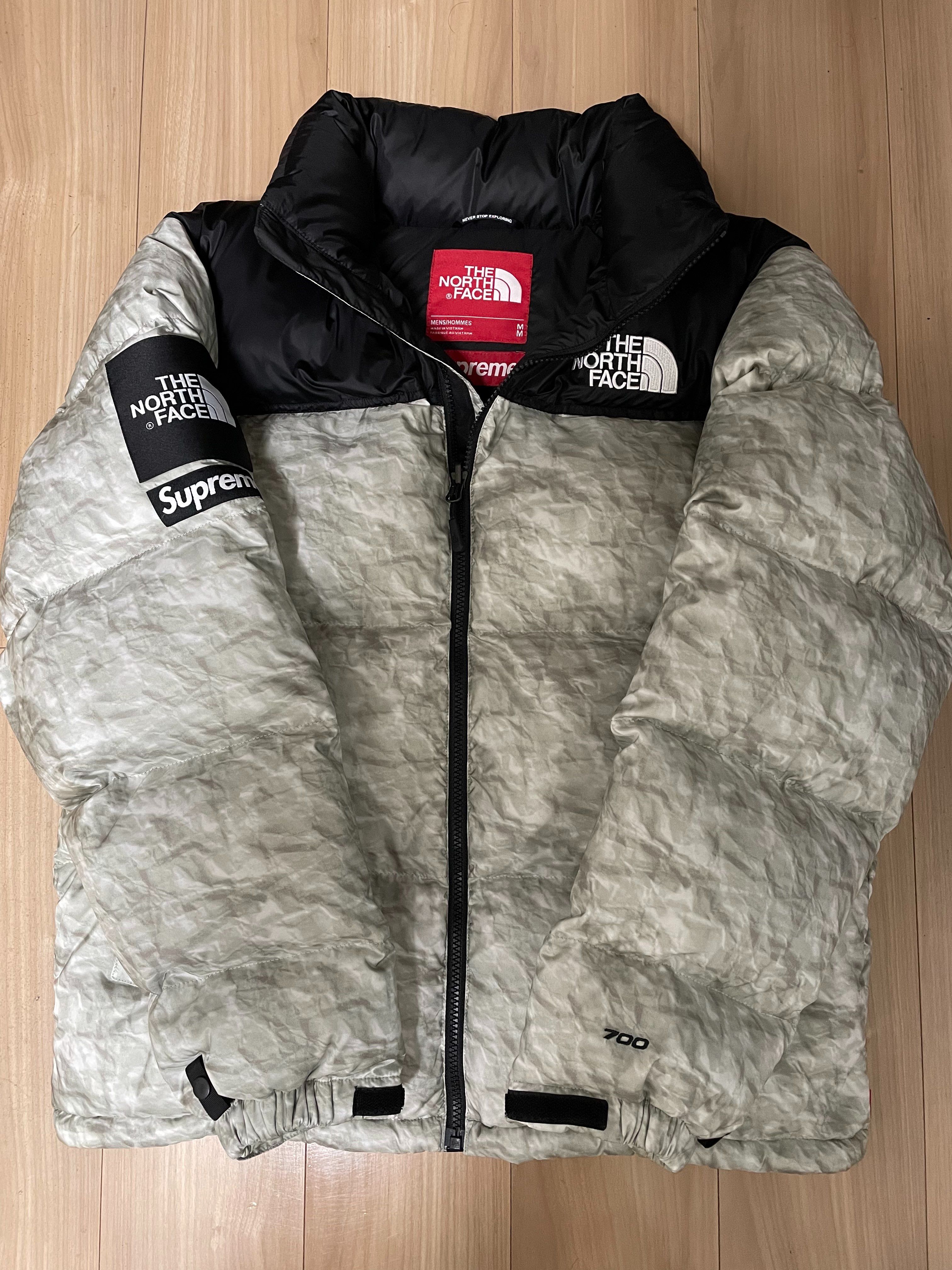 Supreme x The North Face Nuptse Jacket "White Paper Print"