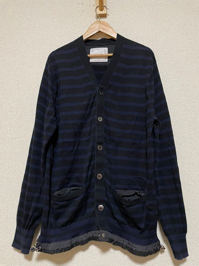 sacai サカイ ボーダー カーディガン サイズ2