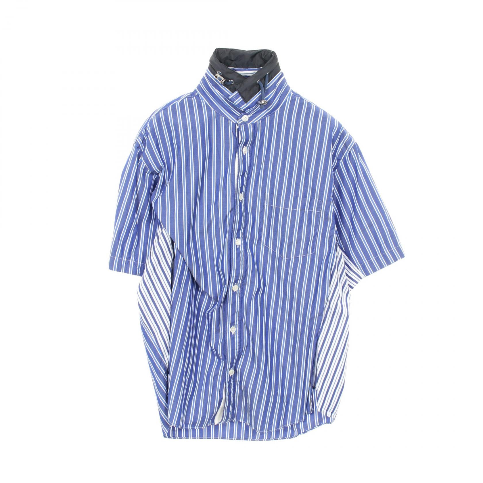 サカイ Sacai ショートスリーブ ポプリン ストライプ 衣料品 トップス コットン メンズ ブルー系 / ホワイト系 【中古】