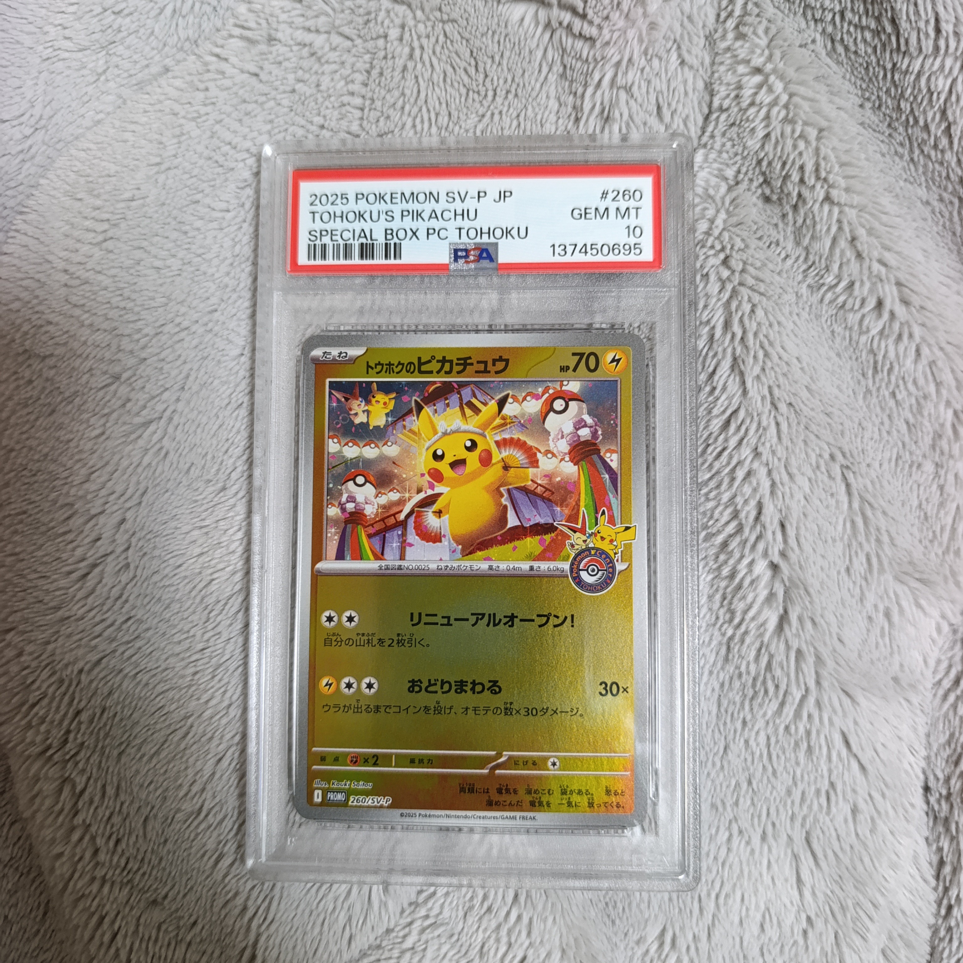 トウホクのピカチュウ P [SV-P 260](スペシャルBOX「ポケモンセンター