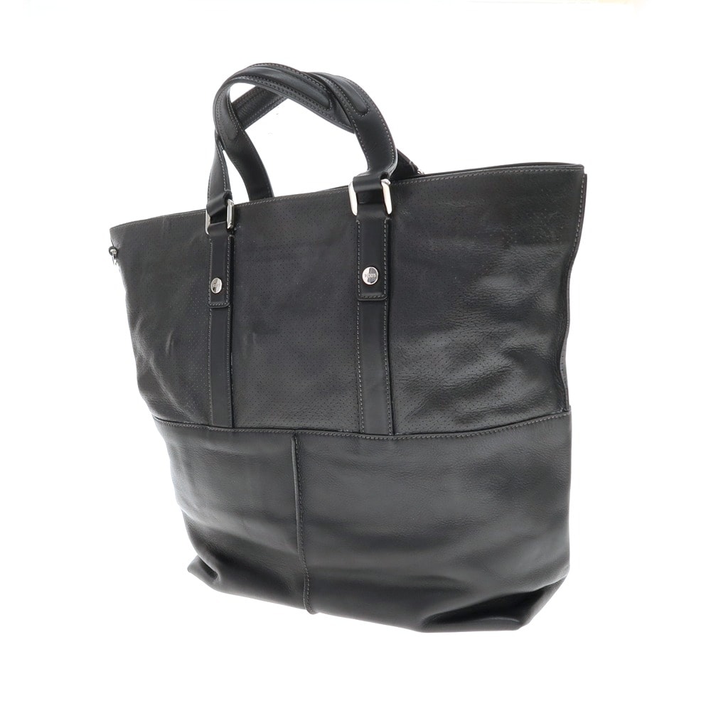 【中古】トッズ TOD'S レザー トートバッグ ブラック【W43xH35xD12】【ユニセックス】