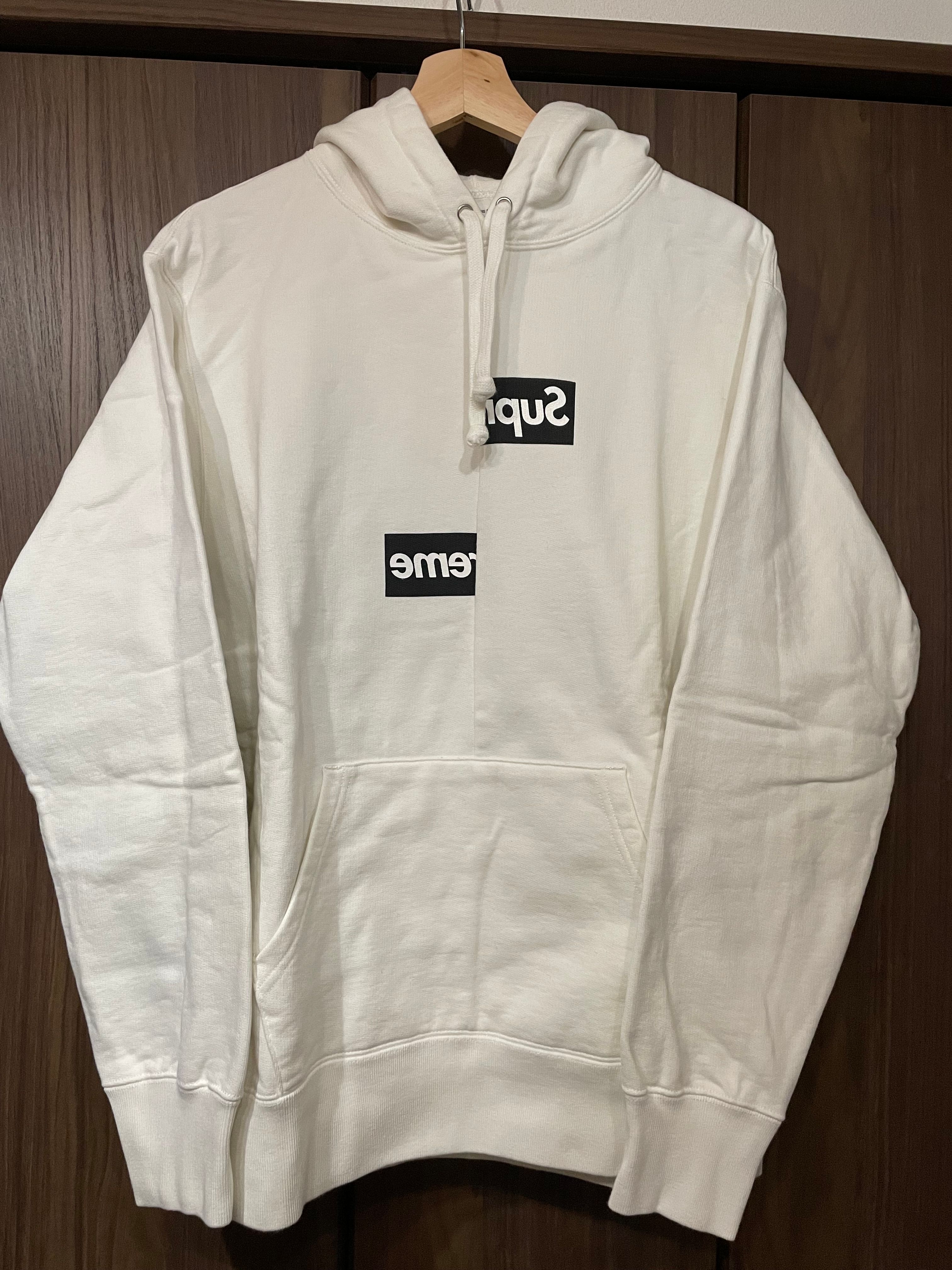 Supreme / Comme des Garçons SHIRT® Split Box Logo Hooded Sweatshirt "White"