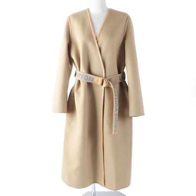 【ドンドン見直し】美品 ルイヴィトン
コート ベージュ レディース 38