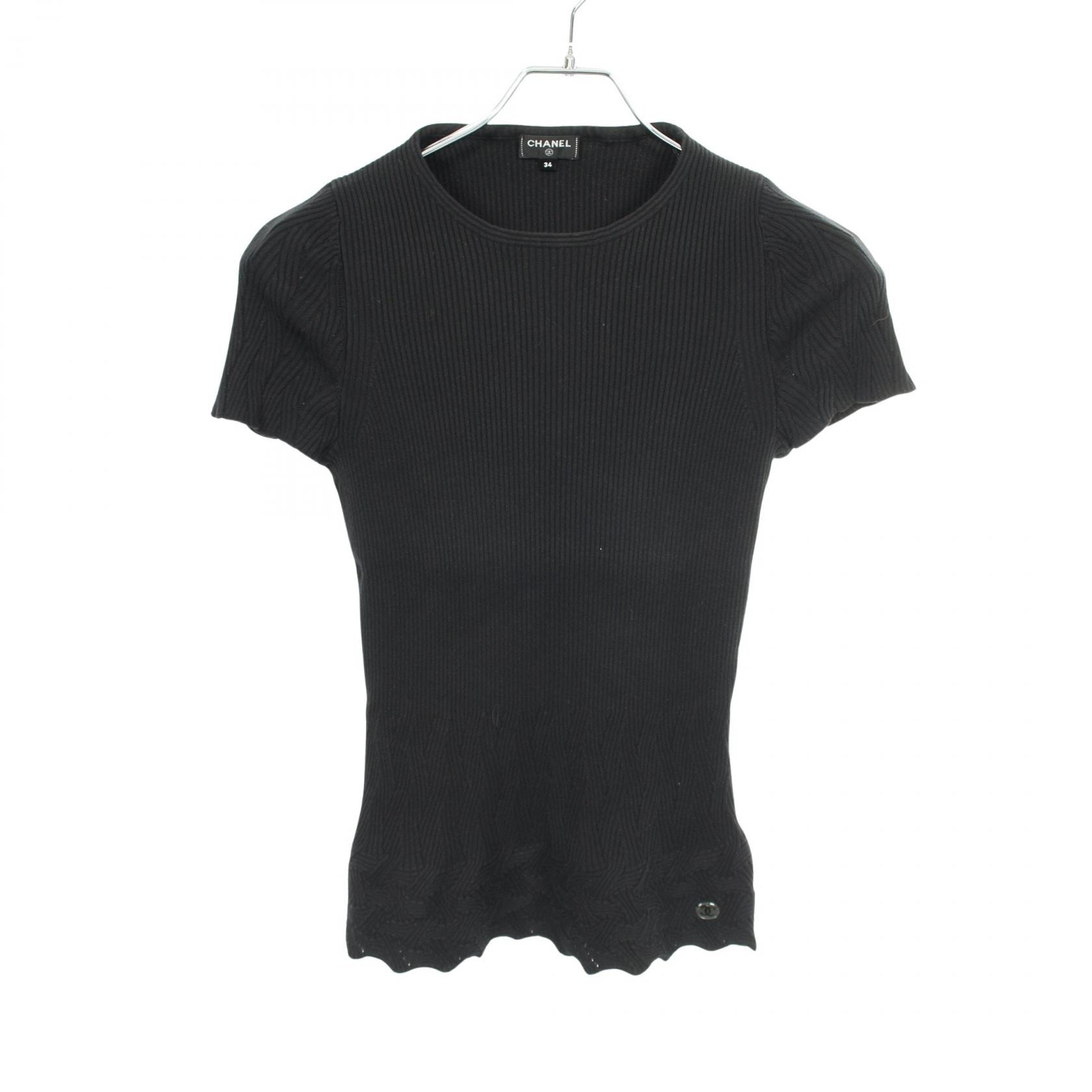 シャネル CHANEL ココマーク ニット 衣料品 トップス コットン レディース ブラック系 【中古】