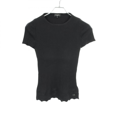 シャネル CHANEL ココマーク ニット 衣料品 トップス コットン レディース ブラック系 【中古】