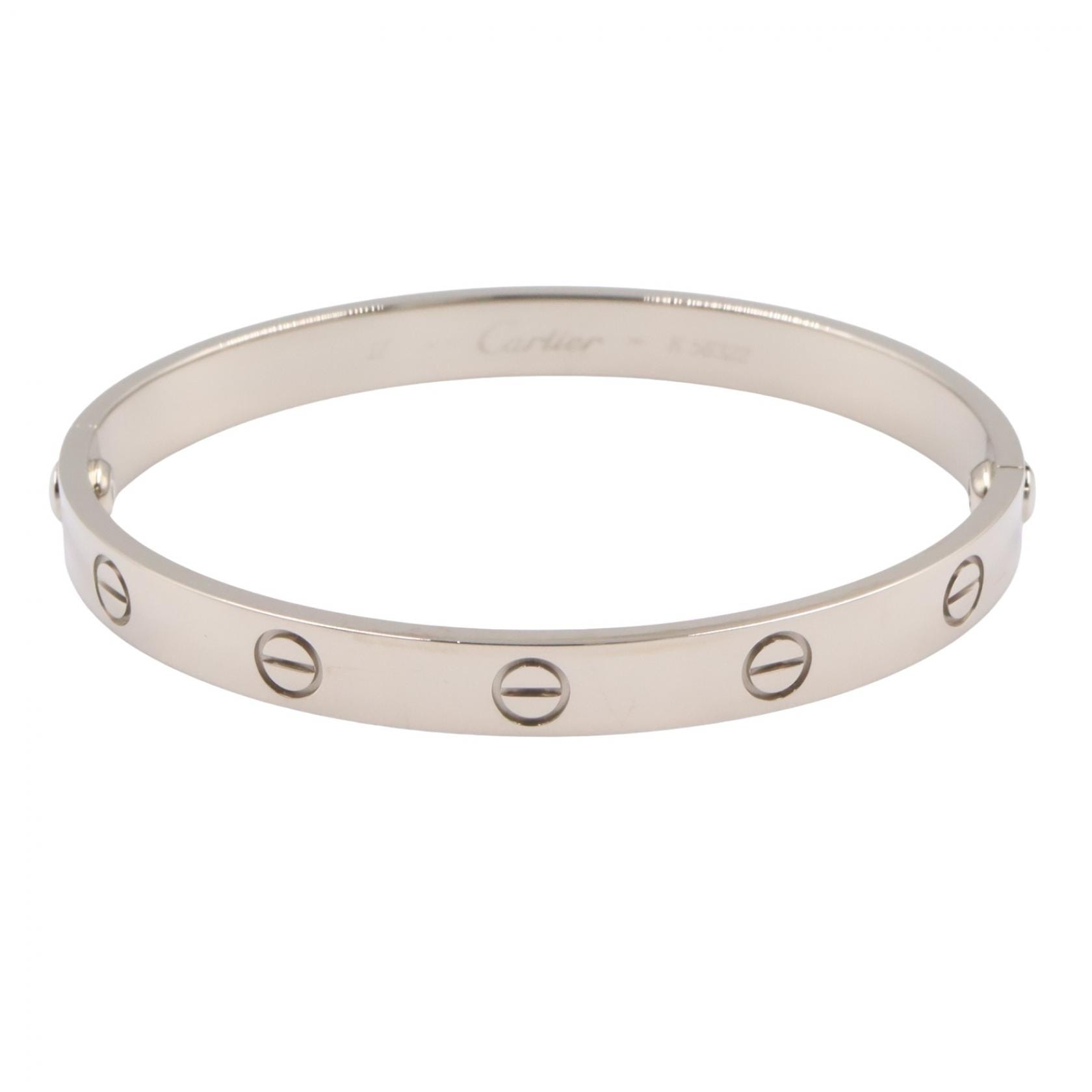カルティエ CARTIER ラブブレス ブレスレット アクセサリー K18WG(ホワイトゴールド) レディース シルバー系 B6081617 【中古】