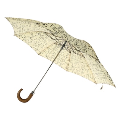 美品 CHANEL シャネル ヴィンテージ ココマーク ベージュ ブラック シルバー金具 コットン 傘 折りたたみ傘 晴雨兼用 601526 【中古】