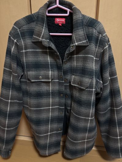 Supreme Shearling Lined Flannel Shirt "Black"