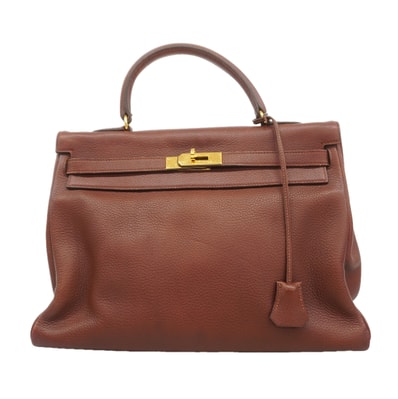 【6kd4778】エルメス ハンドバッグ ケリー35 トゴ ルージュアッシュ ゴールド金具 □A刻印【中古】レディース