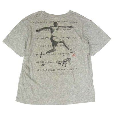NIKE ナイキ Tシャツ 90s 銀タグ カナダ製 スパイクリー ジョーダン プリント Tシャツ グレー系 L/G【中古】