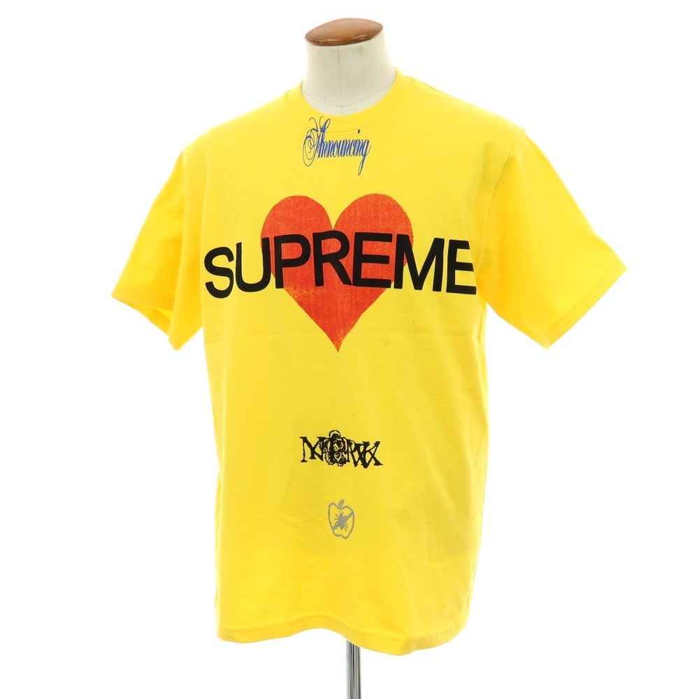 【中古】シュプリーム Supreme 2025年春夏 Announcing Tee コットン 半袖Tシャツ イエロー【サイズM】【メンズ】