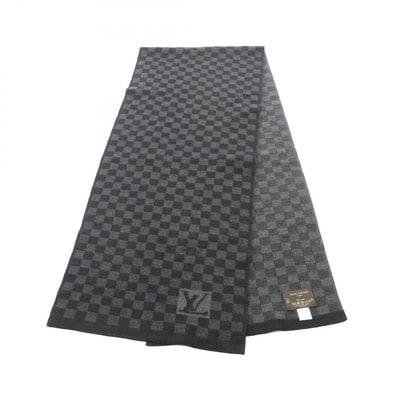 ルイ・ヴィトン LOUIS VUITTON ダミエ マフラー 衣料品 ウール メンズ ブラック系 / グレー系 【中古】