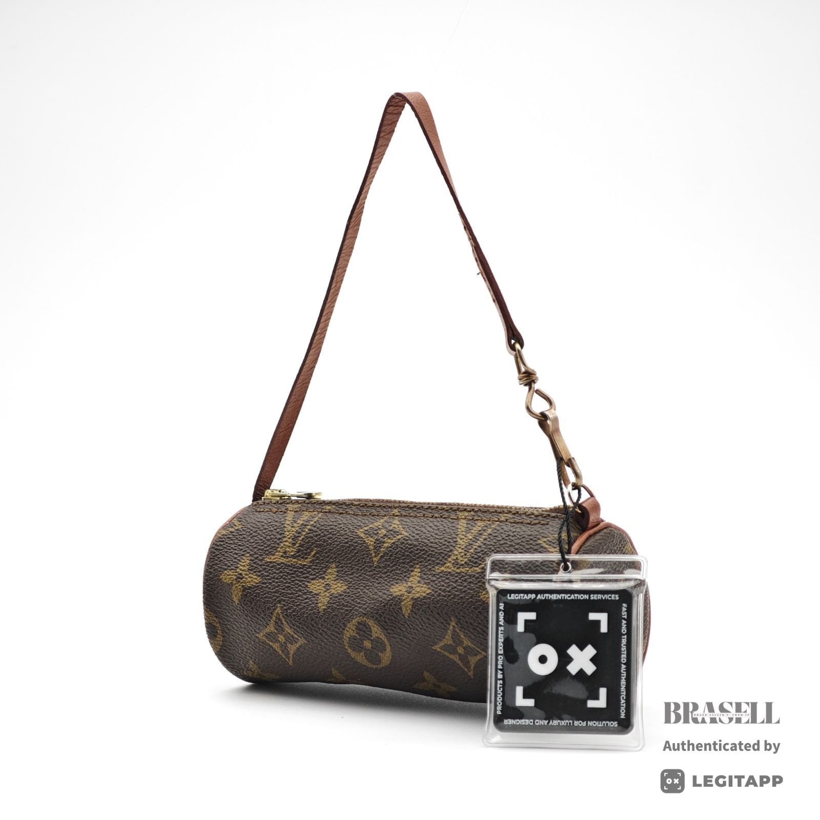 LOUIS VUITTON ルイ・ヴィトン パピオンポーチ モノグラム パピオンポーチ ハンドバッグ Monogram Canvas Brown レディース