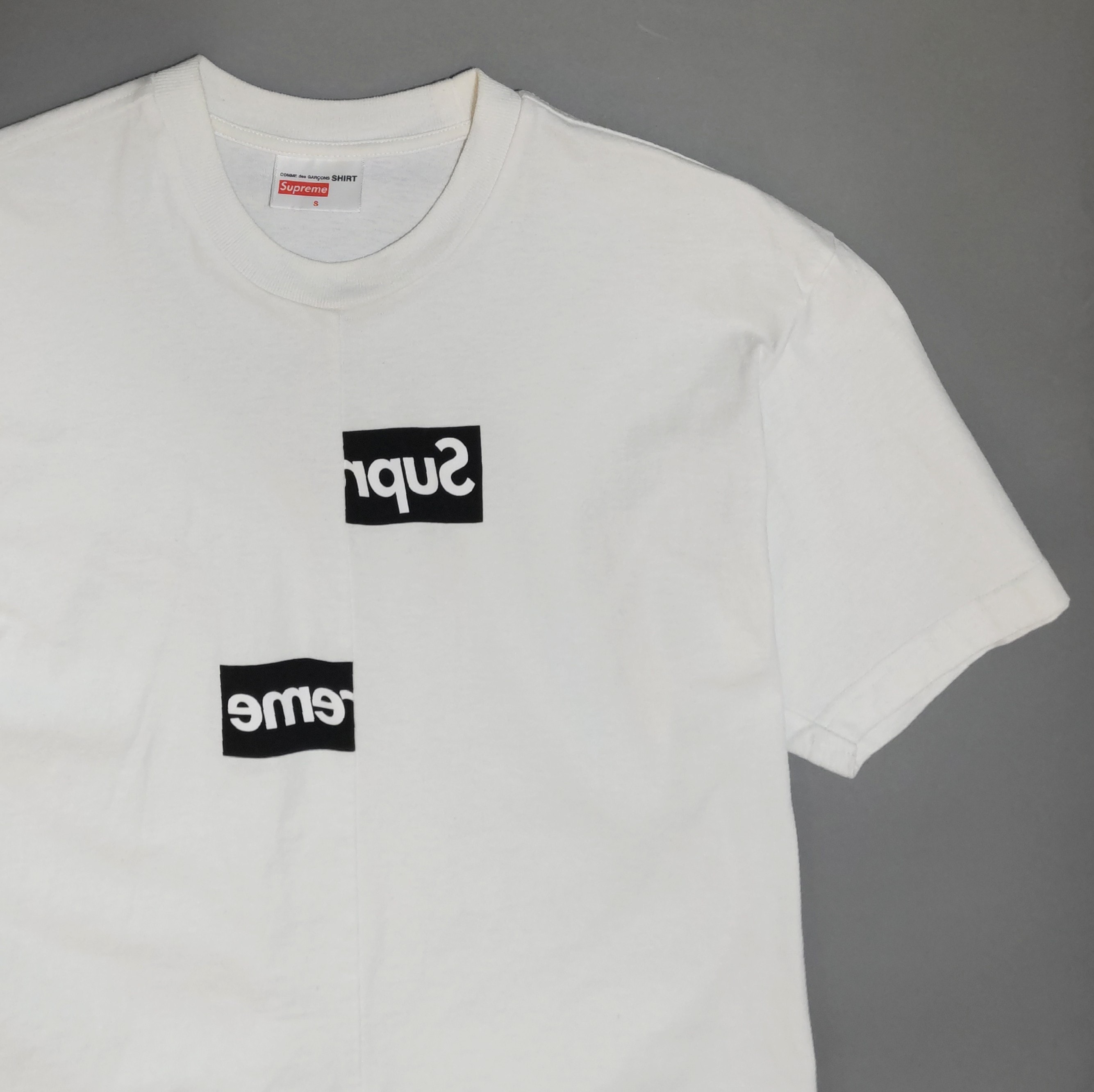 Supreme / Comme des Garçons SHIRT® Split Box Logo Tee "White"