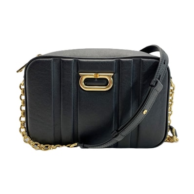 Salvatore Ferragamo サルヴァトーレフェラガモ グラフィックエンボス ショルダーバッグ AU-21 ブラック 布袋付 レザー