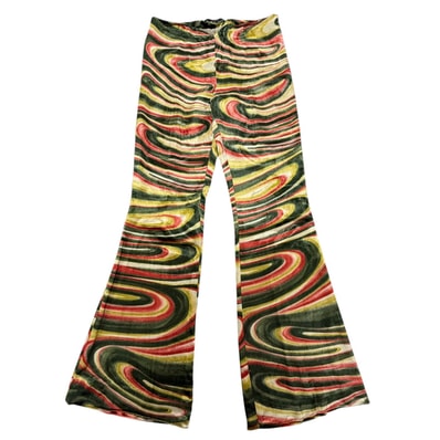 極美品 グッチ パンツ Psychedelic Swirl Velvet 42