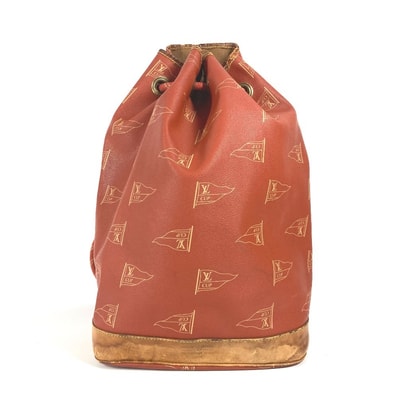 ルイヴィトン LOUIS VUITTON サントロペ M80026 ルイヴィトンカップ 95 LVCUP カバン 肩掛け 巾着バッグ ショルダーバッグ レザー/キャンバス アボガニー オレンジ