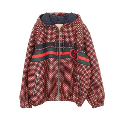 グッチ GUCCI インターロッキングG シェリーライン 衣料品 アウター ナイロン メンズ レッド系 / マルチカラー 【中古】