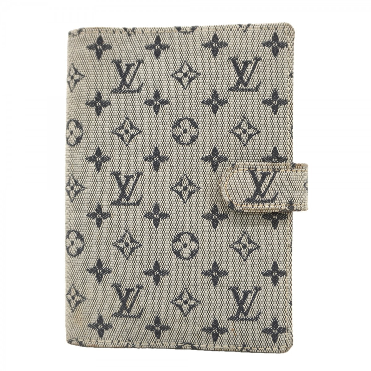 【6dc3566】ルイヴィトン 手帳カバー モノグラム・ミニ アジェンダPM R20910 ブルー【中古】レディース